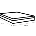 Cama Box Baú Casal 138 Bipartido Tecido Sintético Preto Com C