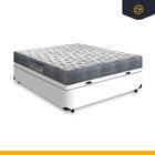 Cama Box Baú Casal + Cabeceira Cassis E Colchão Ortobom Iso 1