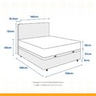 Cama Box Baú Casal + Cabeceira Cassis E Colchão Ortobom Iso 1
