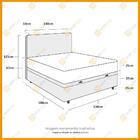 Cama Box Baú Casal + Cabeceira Cassis E Colchão Ortobom Iso S