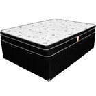 Cama Box Báu Casal + Colchão Com Pillow Molas Superlastic 138