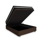 Cama Box Baú Casal+ Colchão Graphite 138x188x68cm Marrom