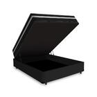 Cama Box Baú Casal+ Colchão Graphite 138x188x68cm Preto