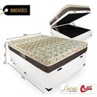 Cama Box Baú Casal+ Colchão Molas Castor 138x188x67cm