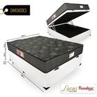 Cama Box Baú Casal+ Colchão Sienna 138x188x56cm Branco