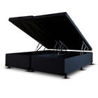 Cama Box Bau Casal Bipartido Corino(1.38x1.88) Preto