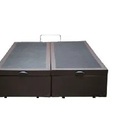 Cama Box Baú Casal Bipartido Linhão Marrom Com Pistão A Gás