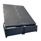 Cama Box Baú Casal Bipartido Linhão Preto Com Pistão A Gás