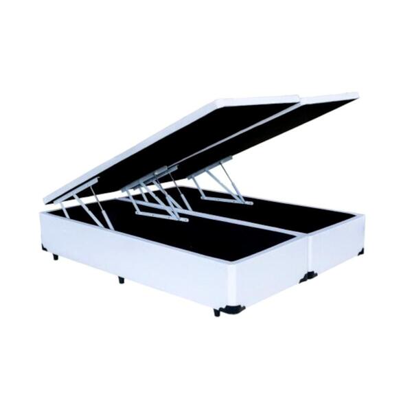 Cama Box Baú Casal Bipartido Premium 4 Amortecedores Corino B