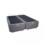 Cama Box Baú Casal Bipartido Sp Móveis Suede Cinza - 39x138x1