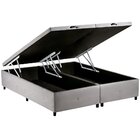 Cama Box Bau Casal Bipartido Suede(1.38x1.88) Areia