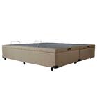 Cama Box Bau Casal Bipartido Suede(1.38x1.88) Cafecomleite