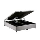 Cama Box Bau Casal Bipartido Suede(1.38x1.88) Cafecomleite