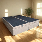 Cama Box Baú Casal Bipartido Suede Bege Com Pistão A Gás - Es