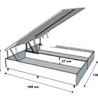 Cama Box Baú Casal Bipartido Suede Cinza Com Pistão A Gás