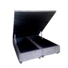 Cama Box Baú Casal Bipartido Tampo Inteiro Blindada 138x188x4
