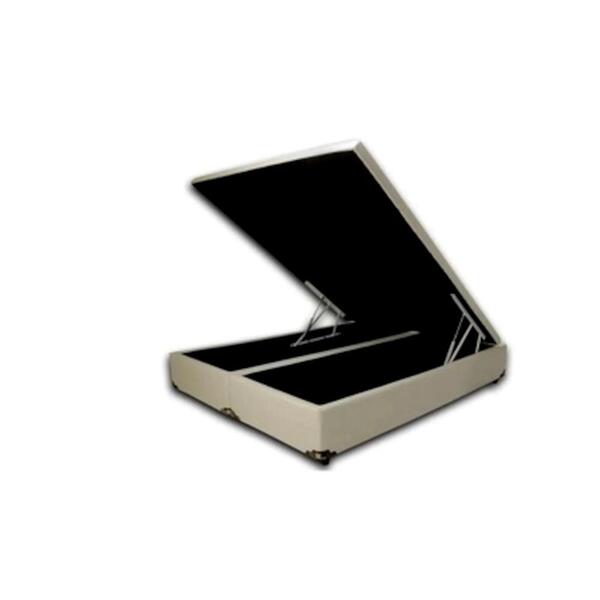 Cama Box Baú Casal Bipartido Tampo Inteiro Blindada 138x188x4