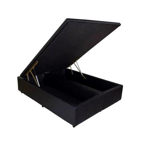 Cama Box Baú Casal Bipartido Tampo Inteiro Blindada 138x188x4