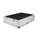 Cama Box Baú Casal Blindado Linhão Branco Com Pistão A Gás