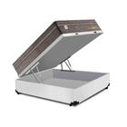 Cama Box Baú Casal Branca + Colchão De Molas 138x188x72cm