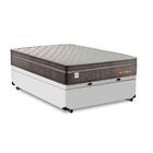 Cama Box Baú Casal Branca + Colchão De Molas 138x188x72cm