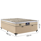 Cama Box Baú Casal Colchão Espuma D33 Fort Gazin 138x188x62cm