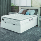 Cama Box Baú Casal Colchão Espuma D33 Pillow Top New Milleniu