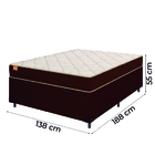 Cama Box Baú Casal Colchão Espuma D33 Quality 138x188x55cm Be