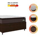 Cama Box Baú Casal Colchão Espuma D45 Pillow Top Strong 138x1