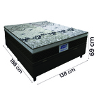 Cama Box Baú Casal Colchão Espuma Solid 138x188x69cm Marrom /
