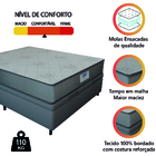 Cama Box Baú Casal Colchão Gazin Com Molas Ensacadas Vibe 138