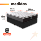 Cama Box Baú Casal Colchão Gazin Maximus Molas Ensacadas 138x