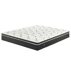 Cama Box Baú Casal Colchão Molas Bonnel + Box Sintético Marro