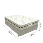 Cama Box Baú Casal Colchão Molas Caribe Gazin 138x188x61cm Br