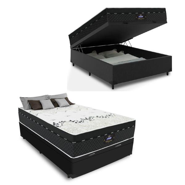 Cama Box Baú Casal Colchão Molas Ensacadas Miami Gazin 138x18