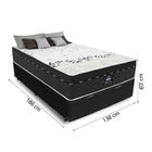 Cama Box Baú Casal Colchão Molas Ensacadas Miami Gazin 138x18