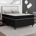 Cama Box Baú Casal Colchão Molas Ensacadas Tóquio Preto Suede