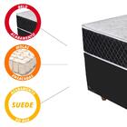 Cama Box Baú Casal Colchão Molas Ensacadas Tóquio Preto Suede