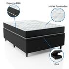 Cama Box Baú Casal Colchão Molas Ensacadas Tóquio Preto Suede