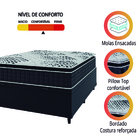 Cama Box Baú Casal Colchão Molas Ensacadas Vicenzo 138x188x69