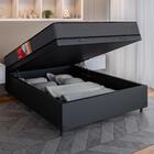 Cama Box Baú Casal Colchão Molas Esplanada 138x188x61cm Grafi