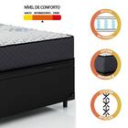 Cama Box Baú Casal Colchão Molas Esplanada 138x188x61cm Grafi