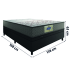 Cama Box Baú Casal Colchão Molas Flora Gazin Cinza/branco 138