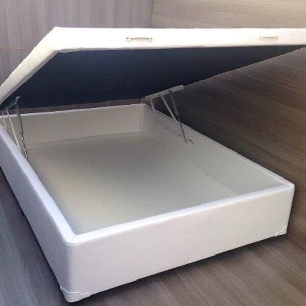 Cama Box Bau Casal Corino(1.38x1.88) Branco