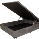 Cama Box Baú Casal Inteiriço Corino Marrom 1 38x1 88 Com Colc