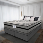 Cama Box Baú Casal King Colchão Gazin Com Molas Ensacadas Rub