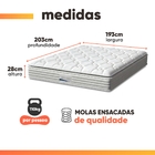 Cama Box Baú Casal King Colchão Molas Ensacadas Granville Com