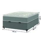 Cama Box Baú Casal Molas Ensacadas Pillow Top 138x188x66cm Ma