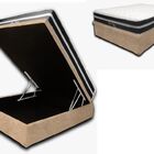 Cama Box Baú Casal Premium Sued Bege 1 38x1 88 + Colchão De M