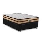 Cama Box Baú Casal Preta + Colchão De Molas Ensacadas - Comfo